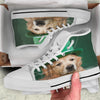 Golden Retriever Patrick's Day Print White High Top Shoes-grizzshop