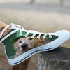 Golden Retriever Patrick's Day Print White High Top Shoes-grizzshop