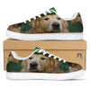 Golden Retriever Patrick's Day Print White Low Top Sneakers-grizzshop