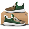 Golden Retriever Patrick's Day Print White Walking Shoes-grizzshop