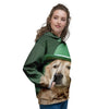 Golden Retriever Patrick's Day Print Women's Hoodie-grizzshop