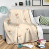 Golden Retriever Pattern Print Blanket-grizzshop