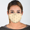 Golden Retriever Pattern Print Face Mask-grizzshop