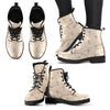Golden Retriever Pattern Print Men Women Leather Boots-grizzshop