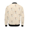 Golden Retriever Pattern Print Men's Bomber Jacket-grizzshop