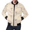 Golden Retriever Pattern Print Men's Bomber Jacket-grizzshop