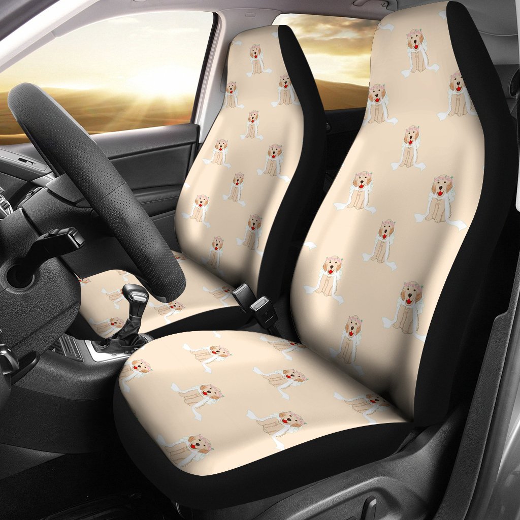 Golden Retriever Pattern Print Universal Fit Car Seat Cover-grizzshop