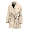 Golden Retriever Pattern Print Women Long Robe-grizzshop