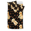 Golden Retriever Paw Pattern Print Duvet Cover Bedding Set-grizzshop