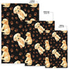 Golden Retriever Paw Pattern Print Floor Mat-grizzshop