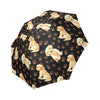 Golden Retriever Paw Pattern Print Foldable Umbrella-grizzshop
