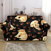 Golden Retriever Paw Pattern Print Loveseat Cover-grizzshop