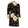 Golden Retriever Paw Pattern Print Men Long Robe-grizzshop