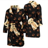 Golden Retriever Paw Pattern Print Men Long Robe-grizzshop