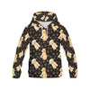 Golden Retriever Paw Pattern Print Men Pullover Hoodie-grizzshop