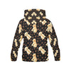 Golden Retriever Paw Pattern Print Men Pullover Hoodie-grizzshop