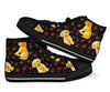 Golden Retriever Paw Pattern Print Men Women's High Top Shoes-grizzshop