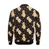 Golden Retriever Paw Pattern Print Men's Bomber Jacket-grizzshop