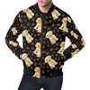 Golden Retriever Paw Pattern Print Men's Bomber Jacket-grizzshop