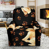 Golden Retriever Paw Pattern Print Recliner Cover-grizzshop