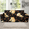 Golden Retriever Paw Pattern Print Sofa Covers-grizzshop