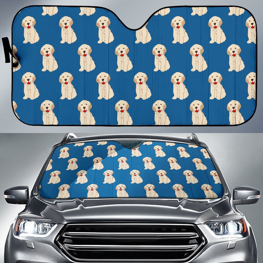 Golden Retriever Print Pattern Car Sun Shade-grizzshop