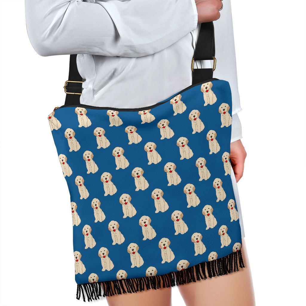 Golden Retriever Print Pattern Crossbody Bags-grizzshop