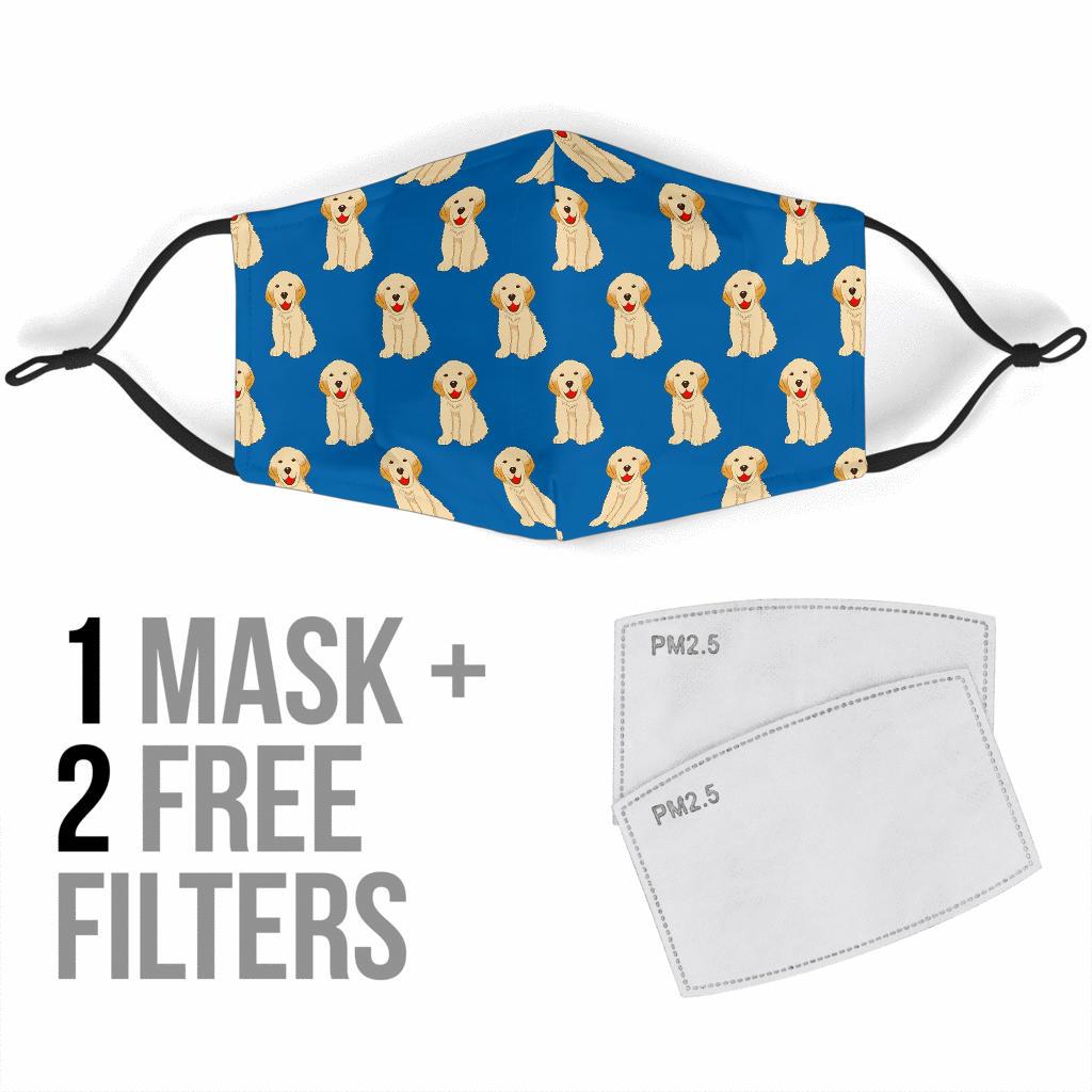 Golden Retriever Print Pattern Face Mask-grizzshop