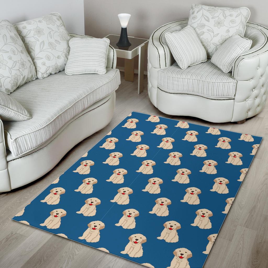 Golden Retriever Print Pattern Floor Mat-grizzshop