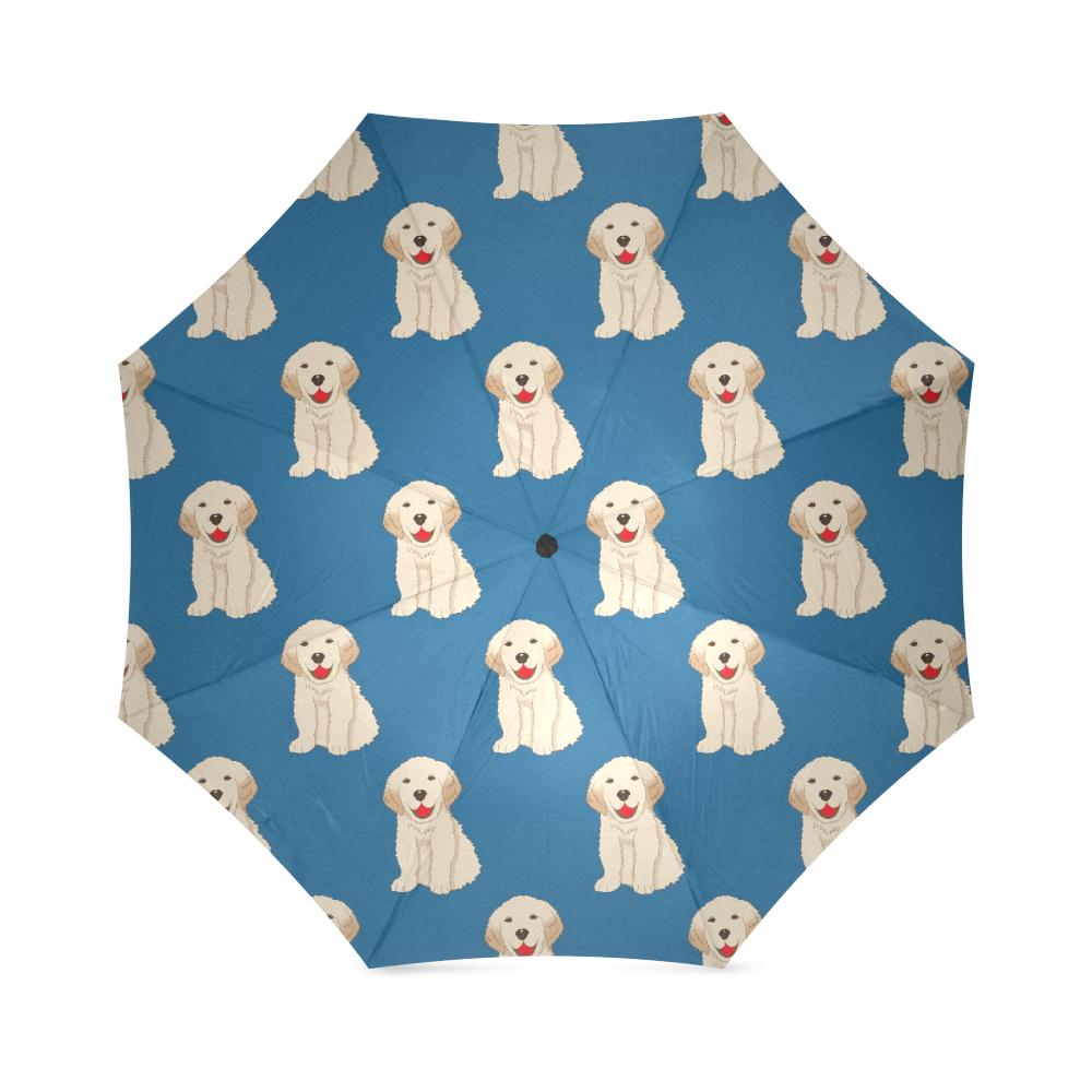 Golden Retriever Print Pattern Foldable Umbrella-grizzshop