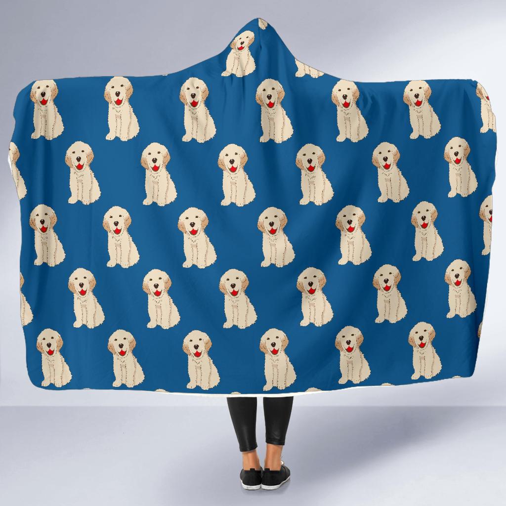 Golden Retriever Print Pattern Hooded Blanket-grizzshop