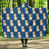 Golden Retriever Print Pattern Hooded Blanket-grizzshop