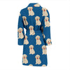 Golden Retriever Print Pattern Men Long Robe-grizzshop