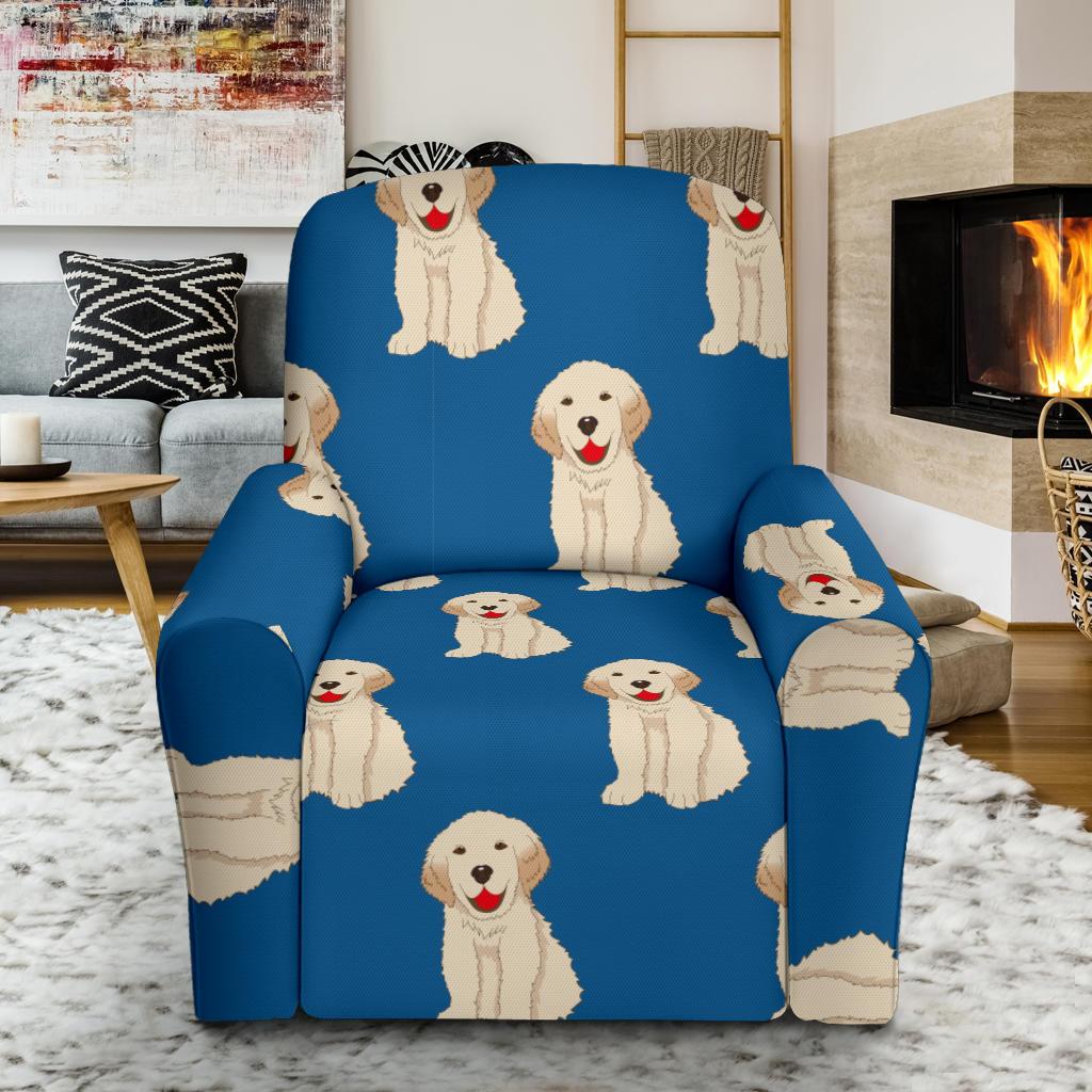 Golden Retriever Print Pattern Recliner Cover-grizzshop