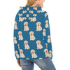 Golden Retriever Print Pattern Women Pullover Hoodie-grizzshop