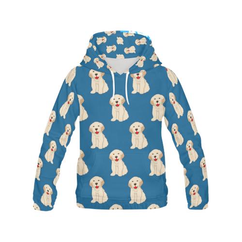 Golden Retriever Print Pattern Women Pullover Hoodie-grizzshop