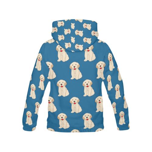 Golden Retriever Print Pattern Women Pullover Hoodie-grizzshop