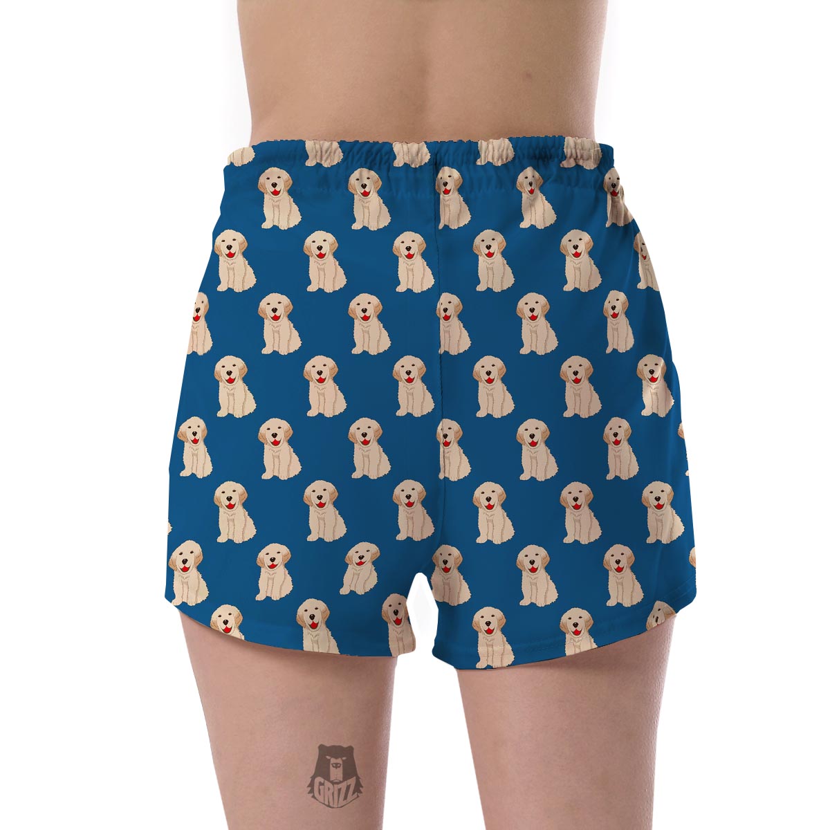 Golden Retriever Print Pattern Women's Shorts-grizzshop
