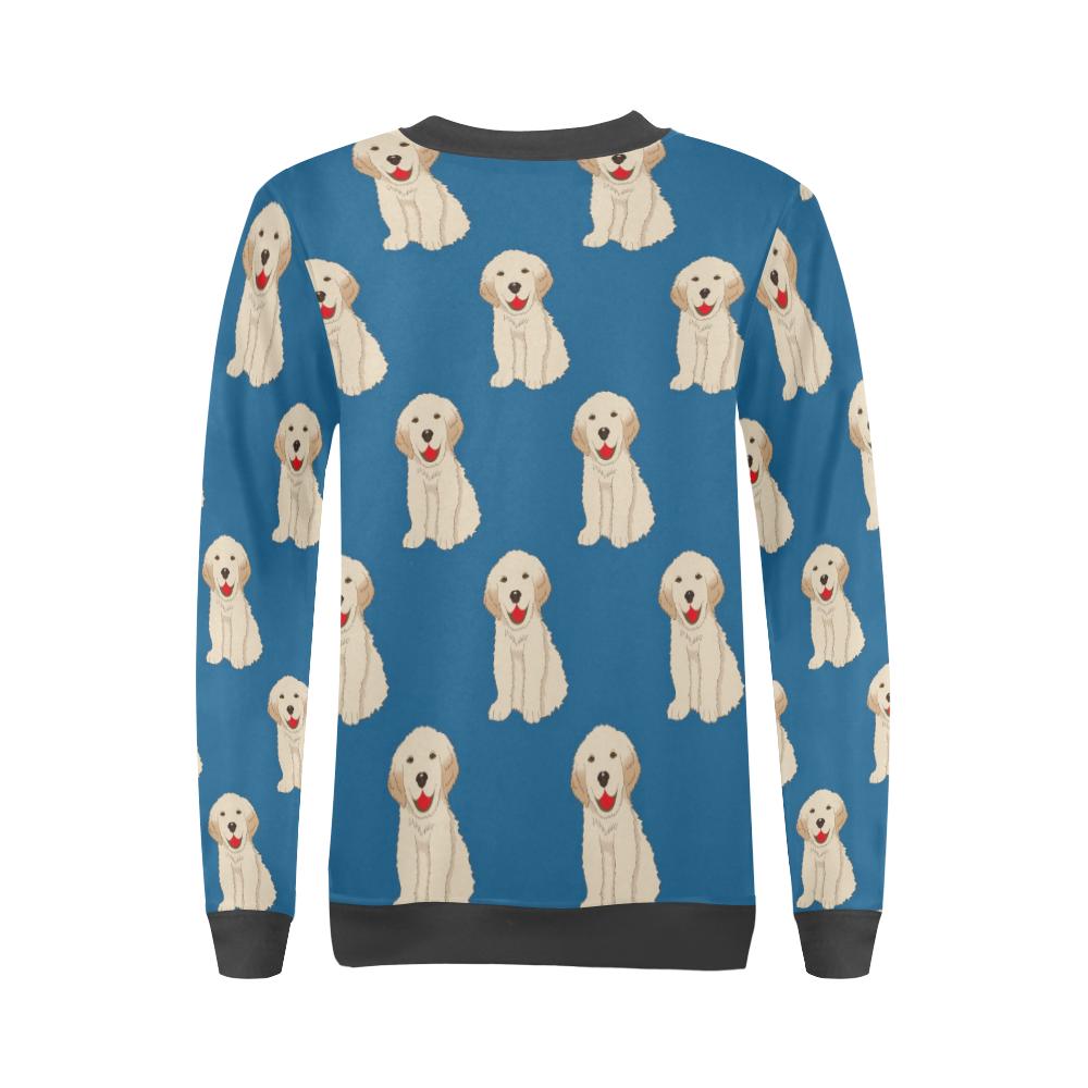 Golden Retriever Print Pattern Women's Sweatshirt-grizzshop