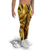 Golden Snake Kaleidoscope Print Men's Leggings-grizzshop