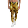 Golden Snake Kaleidoscope Print Men's Leggings-grizzshop