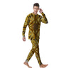 Golden Snake Kaleidoscope Print Men's Pajamas-grizzshop