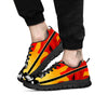 Golden Sun Samurai And Red Sky Print Black Sneaker-grizzshop