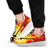 Golden Sun Samurai And Red Sky Print White Athletic Shoes-grizzshop