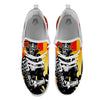 Golden Sun Samurai And Red Sky Print White Athletic Shoes-grizzshop