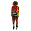 Golden Sun Samurai And Red Sky Print Women's Pajamas-grizzshop