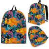 Goldfish Flower Pattern Print Backpack-grizzshop