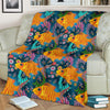 Goldfish Flower Pattern Print Blanket-grizzshop