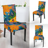 Goldfish Flower Pattern Print Chair Cover-grizzshop