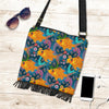 Goldfish Flower Pattern Print Crossbody Bags-grizzshop